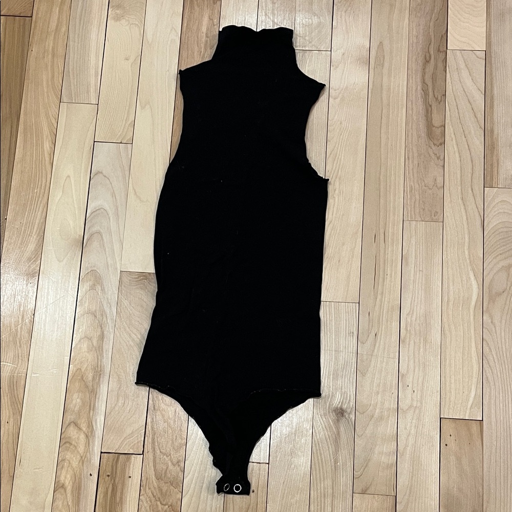 Commando Mock Neck Black Bodysuit
